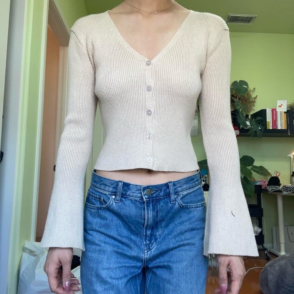 PRINCESS POLLY beige Bella Vu Jumper
